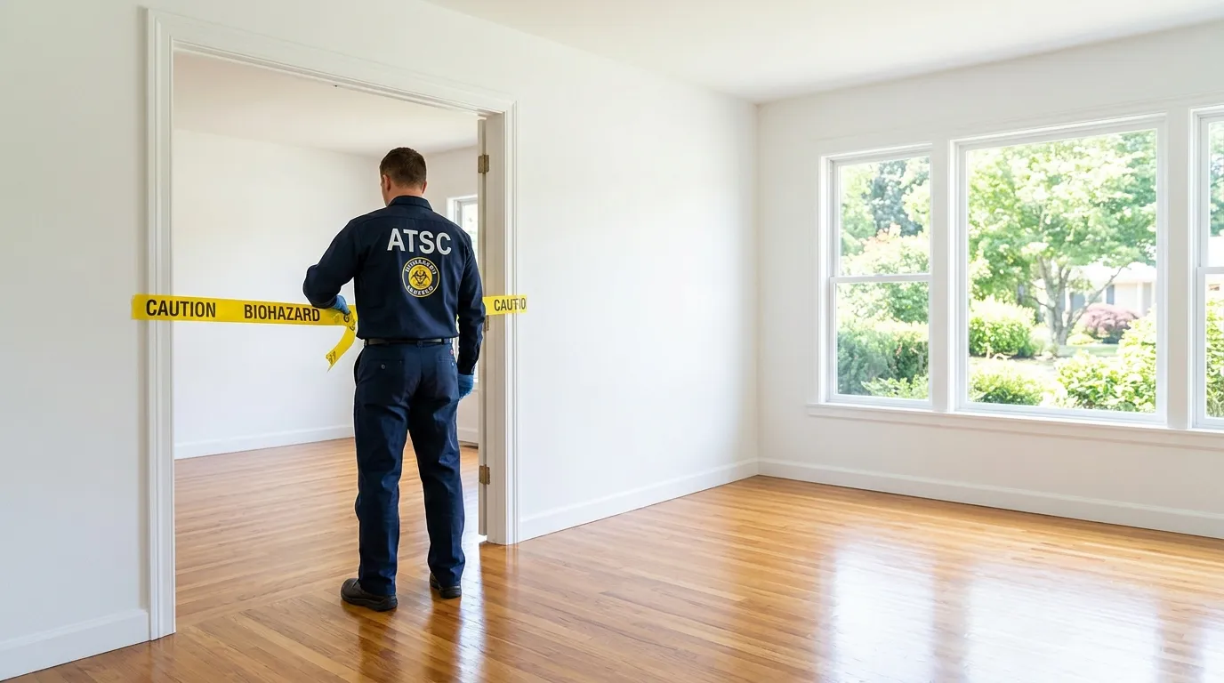 Certified biohazard cleanup crew performing Crime Scene Cleanup in New Richmond